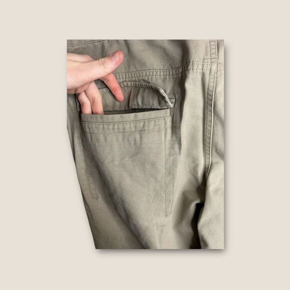 Mountain Hardwear Pants Mens 34x32 Beige Chino Belted Straight Relax Outdoors - Picture 4 of 6